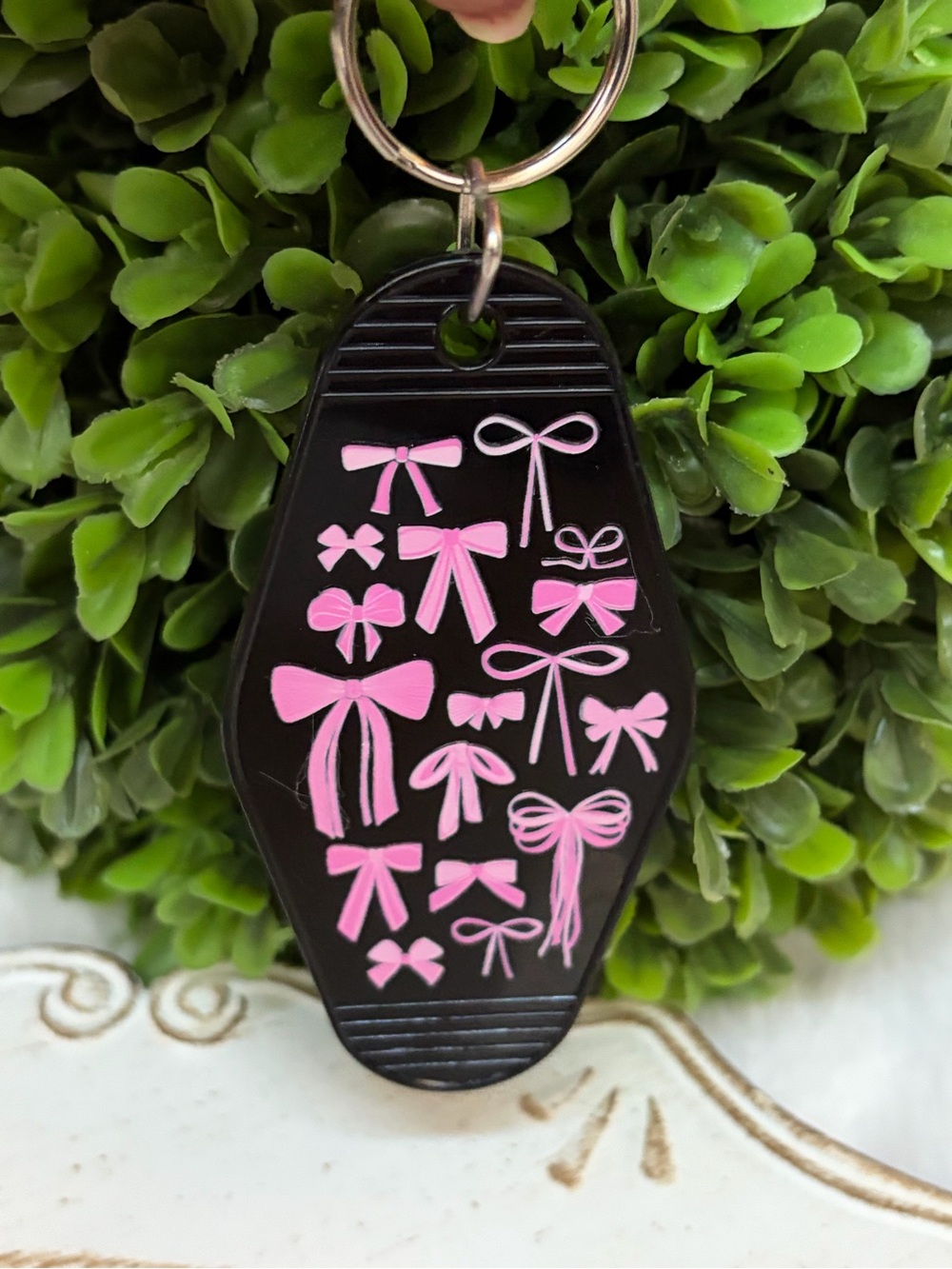 Keychain bundle (2) Motel Keychain Set - Pink,, Black - Picture 2 of 3